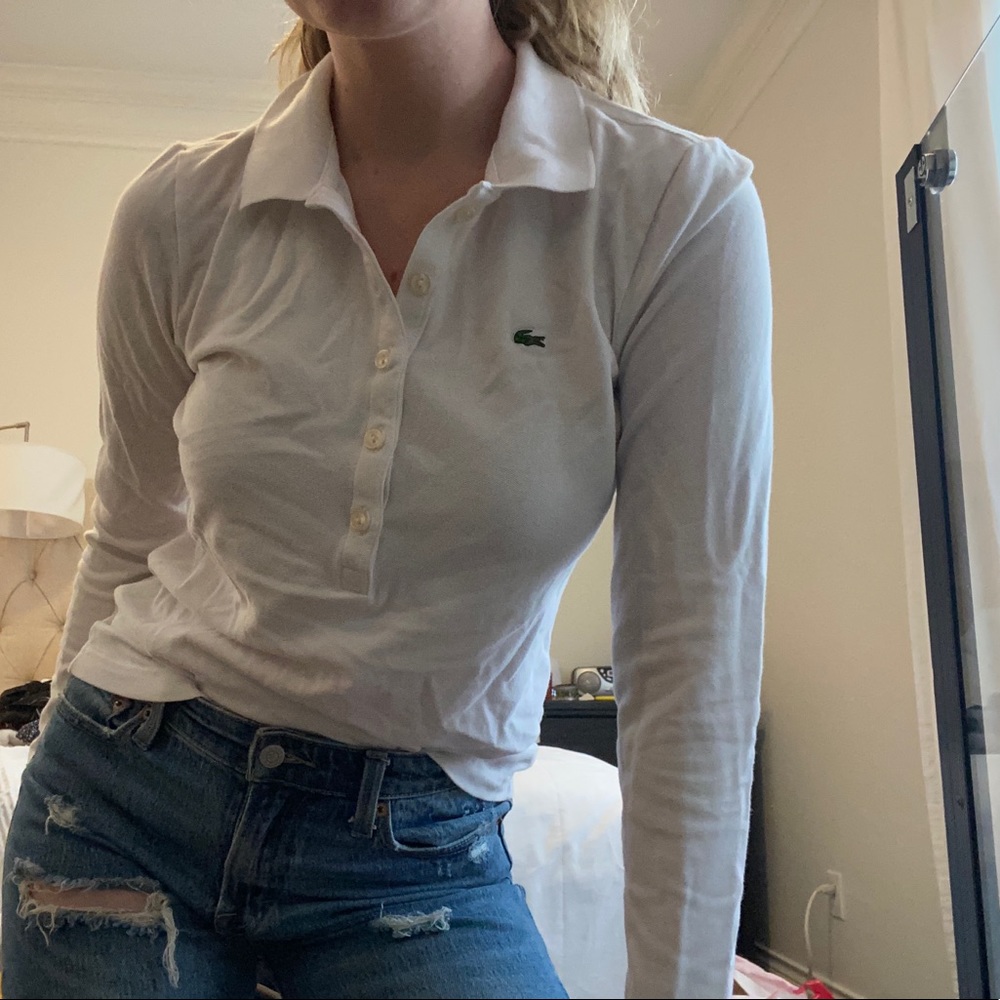 Long sleeve Lacoste collared shirt